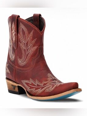 Lane Lexington Smoldering Ruby Red Western Booties Size 7 BNWT Box